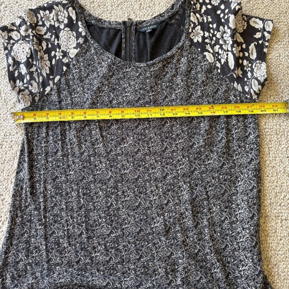 Lucky Brand Women's Top | M Boho Floral Block Peasant Festival Coquette - Picture 6 of 9